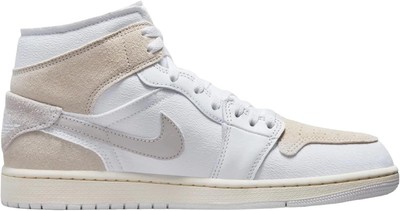 Мужские кроссовки Jordan 1 Mid SE Craft White/LT Orewood Brn-Tech серого цвета (DM9652 120)