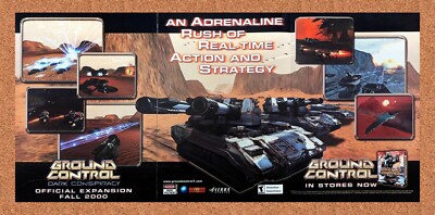 Ground Control PC Original 2001 2-Part Foldout Poster 11'' x 24''