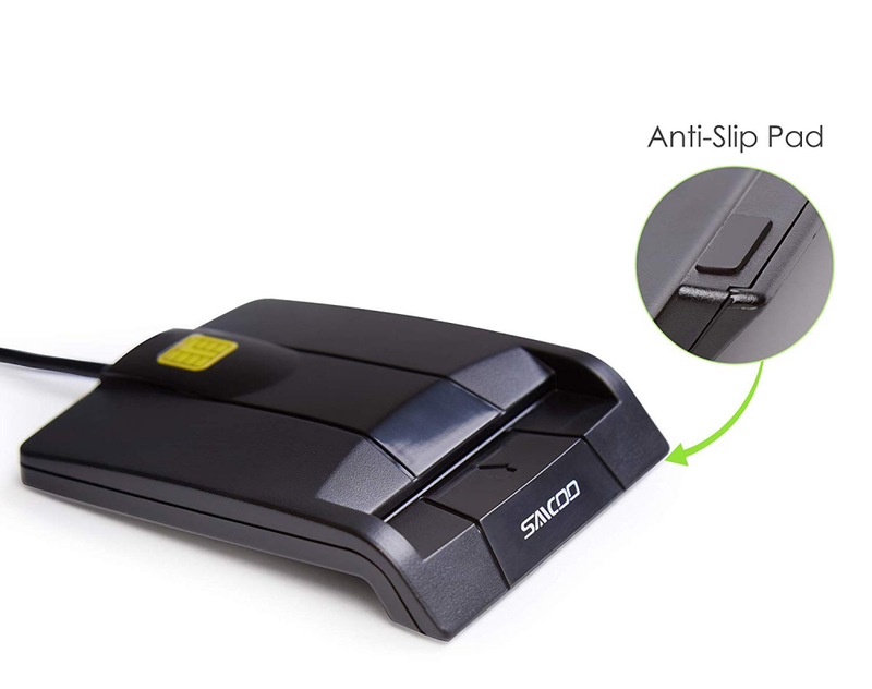 Saicoo Smart Card Reader DOD Military USB Common Access CAC, Compatible with Mac