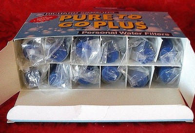 NEW WATER PURIFIFIER BOTTLE w 12 FILTERS PURE TO GO PLUS NIB RICHARD SIMMONS