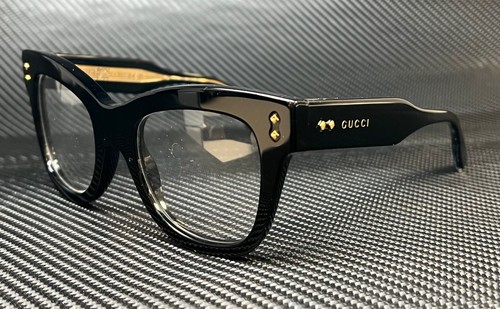 GUCCI GG1082O 001 Black Gold Women's Square 50 mm Large