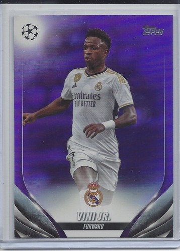 VINICIUS VINI JR 2023-24 TOPPS CLUB COMPETITIONS PURPLE FOIL