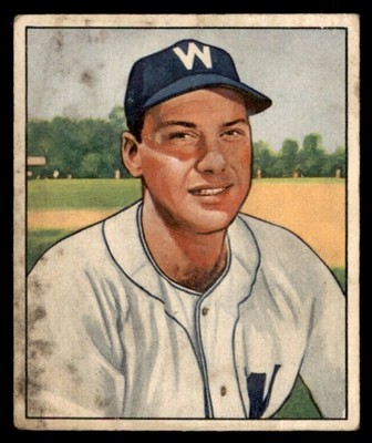 1950 Bowman Clyde Vollmer Rookie Lowgrade Washington Senators #53 *Noles2148*