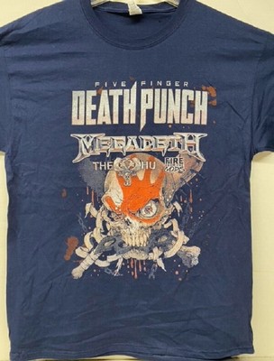Five Finger Death Punch 2022 Tour Shirt Large Navy Blue  5FDP