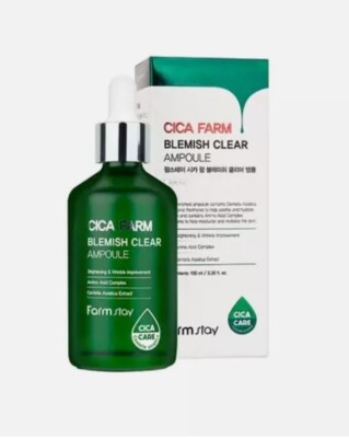 FARM STAY Cica Farm Blemish Clear Ampoule 100ml - Brightening Moisturizer Serum