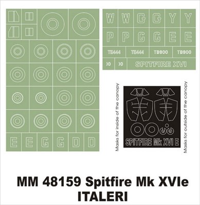 Montex Maxi Mask 1:48 Spitfire MkXVIe for Italeri 2646 Spraying Stencil MM48159