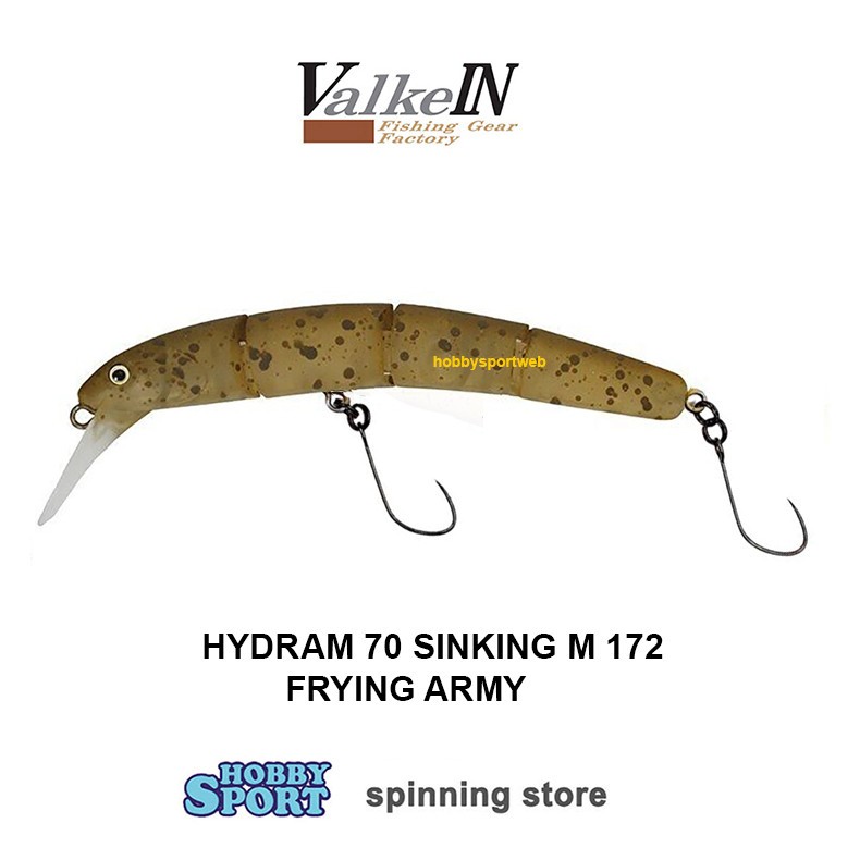 VALKEIN HYDRAM 70 mm SINKING GR 4,0 COL M172 FRYING ARMY MINI CRANCK  TROUT AREA