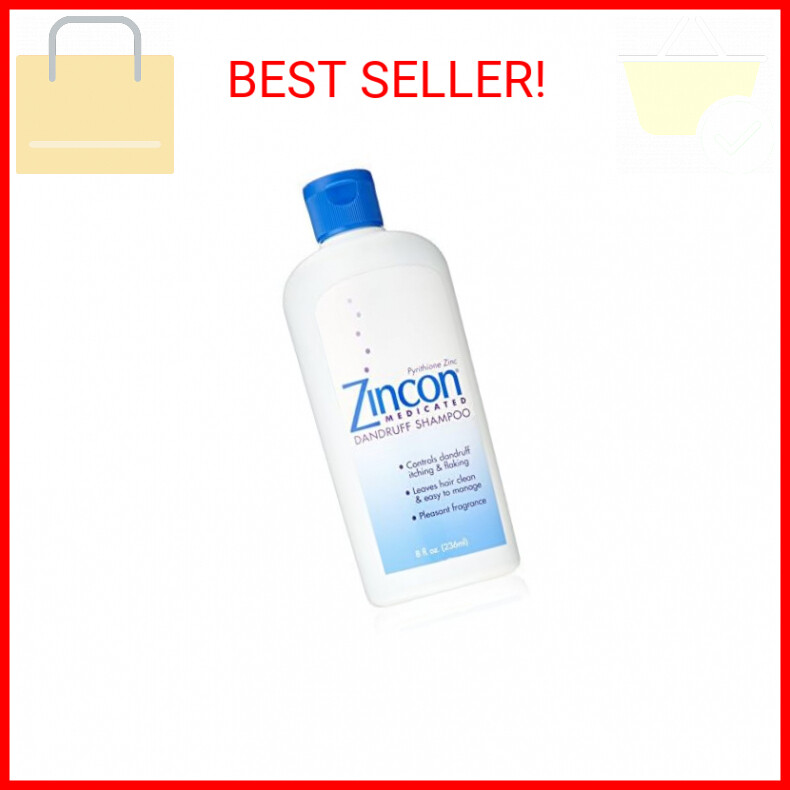Zincon Medicated Dandruff Shampoo, 8 Fluid Ounce