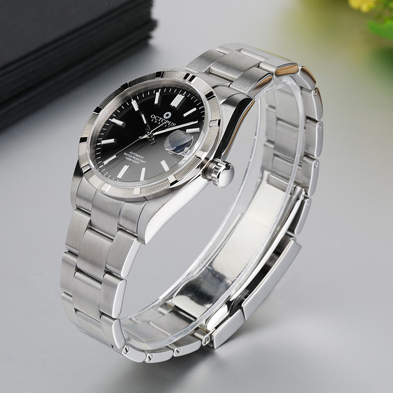 Pre-owned Octopus Men Automatic Watch 36mm Mechanical Wristwatch 10bar Luminous Pt5000
