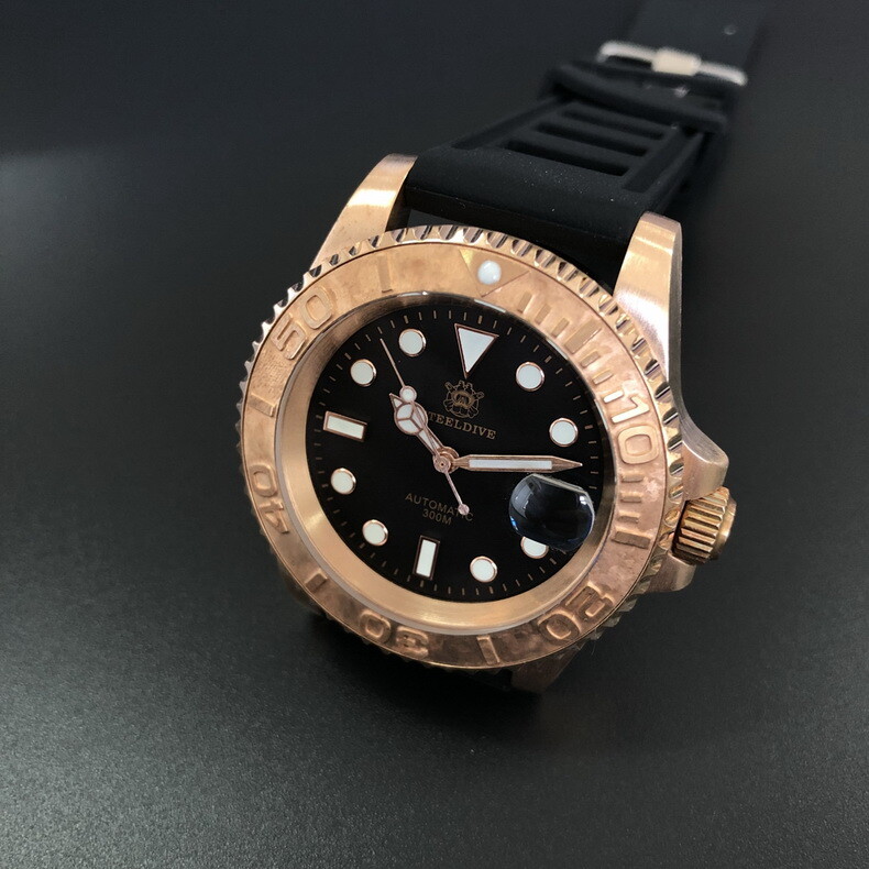 Pre-owned Steeldive Men Dive Watch,mens Automatic Watches Bronze 200m Waterproof Luminous