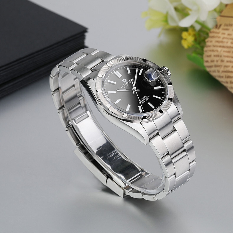 Pre-owned Octopus Men Automatic Watch 36mm Mechanical Wristwatch 10bar Luminous Pt5000