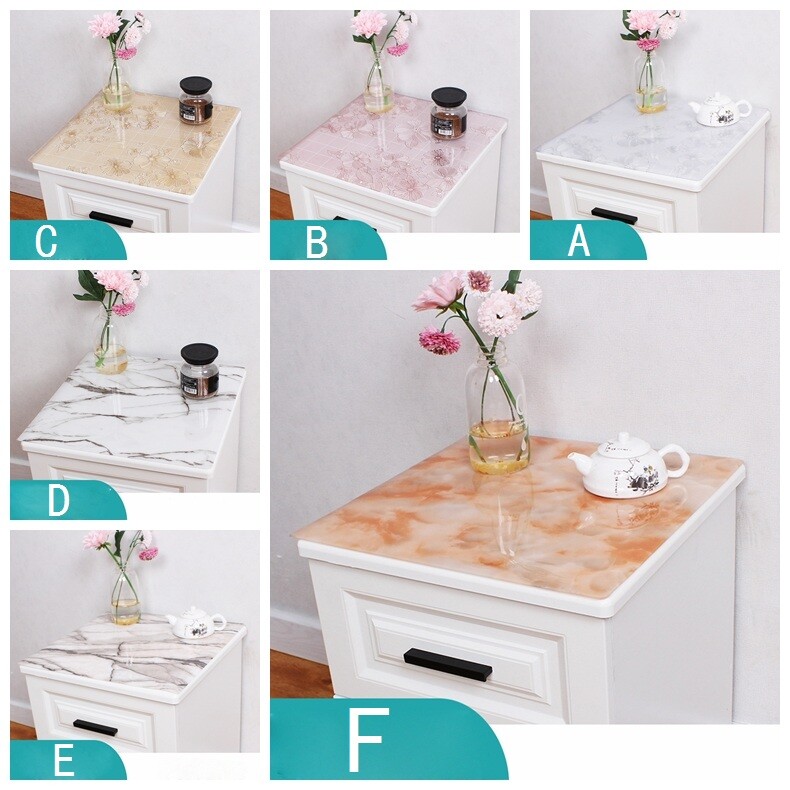 Nappe Rectangulaire En PVC Épais 1.5mm Fleurs Imperméable Protège Table