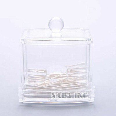 Clear Acrylic Organizer Cosmetic Cotton Swabs Q-Tip Drawer Insert Holder Storage