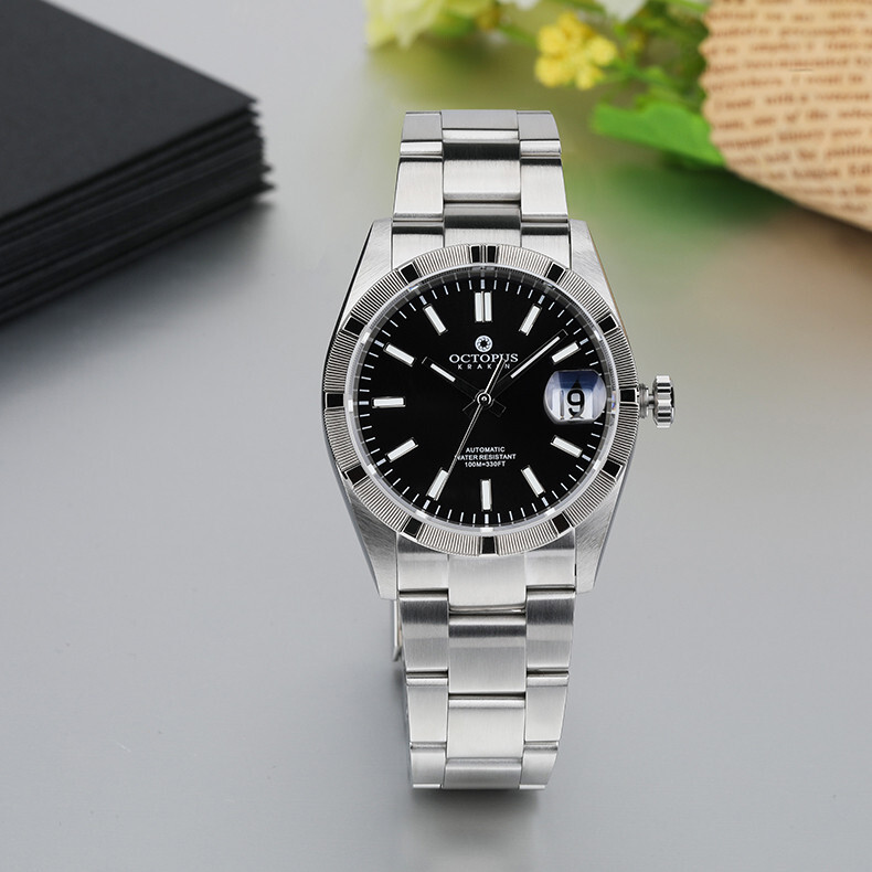 Pre-owned Octopus Men Automatic Watch 36mm Mechanical Wristwatch 10bar Luminous Pt5000