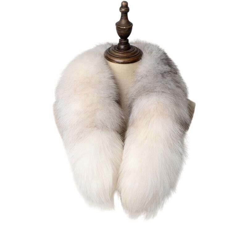 100% Real Fox Fur Genuine Scarf Collar Shawl Scarves Wrap Stole Neck Warmer Gift