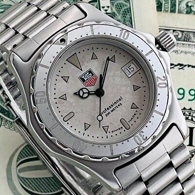 TAG Heuer Quartz Professional 200m Date QZ Vintage Men's Watch 972.013R F/S