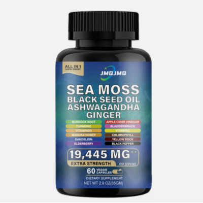 Black Seed Oil 2000mg Ashwaganda  Tumeric 1000 Bladderwrack NEW