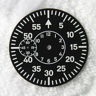 38.9 MM Watch Dial Green Luminous Watch Face Plate For ETA 6497 6498 6/9 clock