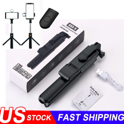 6 IN 1 Wireless Bluetooth Selfie Stick Tripod With LED Fill Light Remote Control
