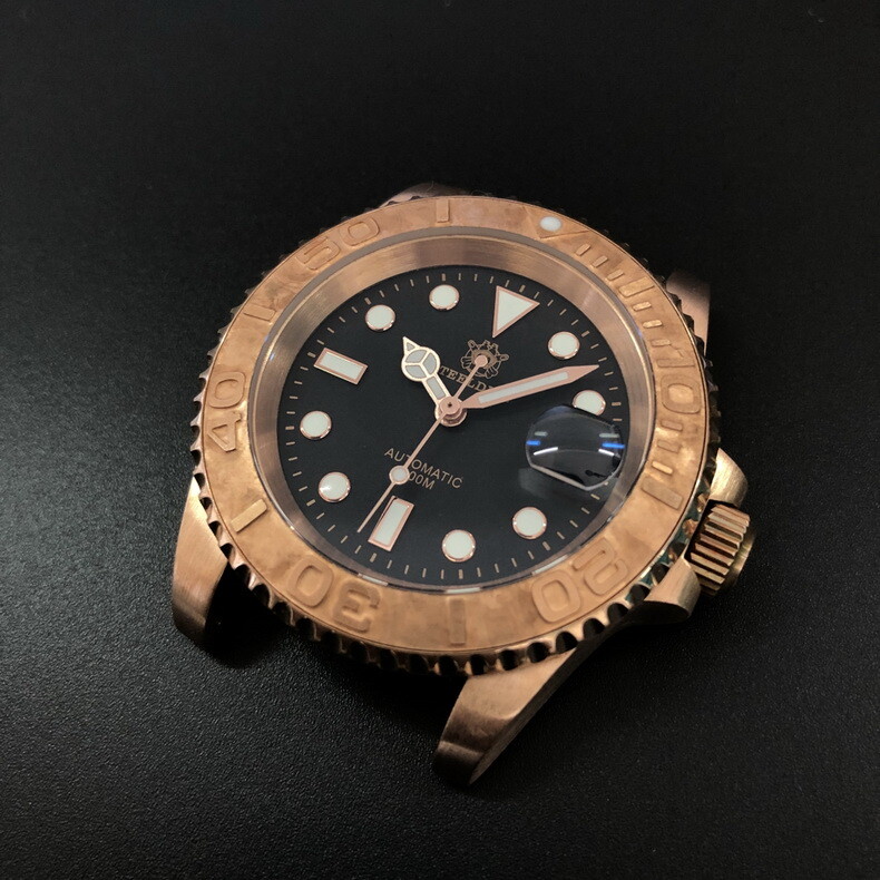 Pre-owned Steeldive Men Dive Watch,mens Automatic Watches Bronze 200m Waterproof Luminous