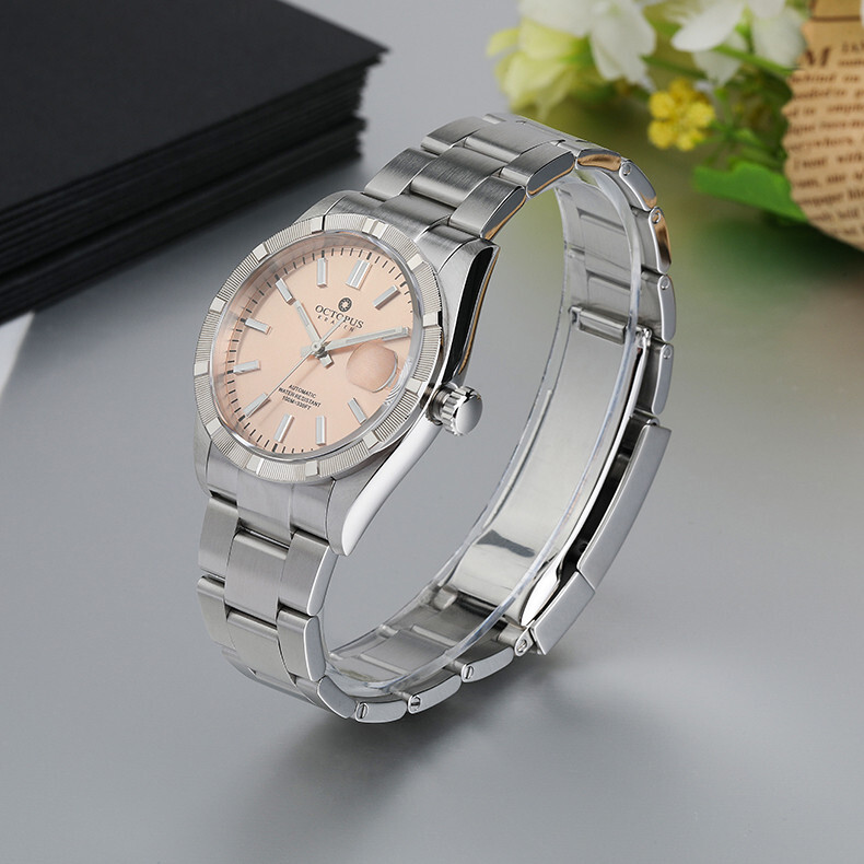 Pre-owned Octopus Men Automatic Watch 36mm Mechanical Wristwatch 10bar Luminous Pt5000