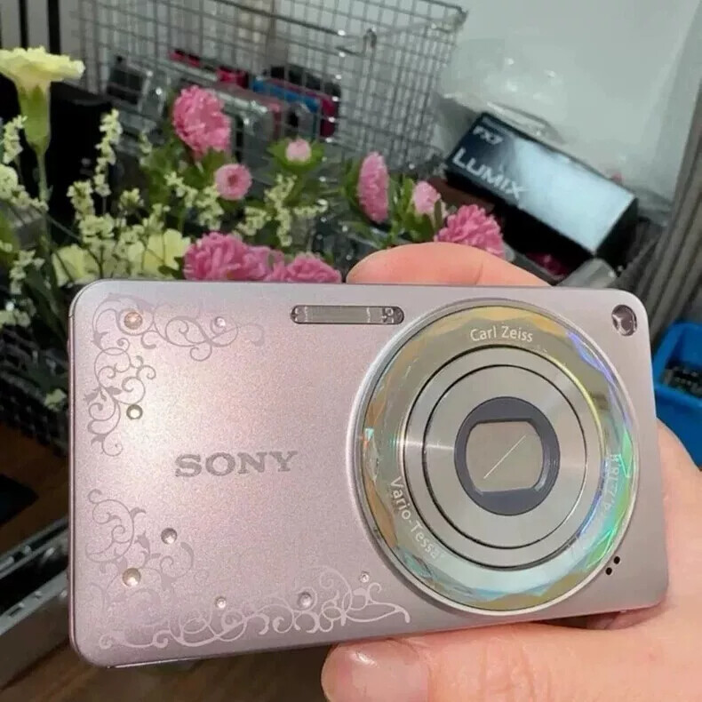SONY Cyber Shot DSC-W350D 14.1MP Digital Camera Rhinestone