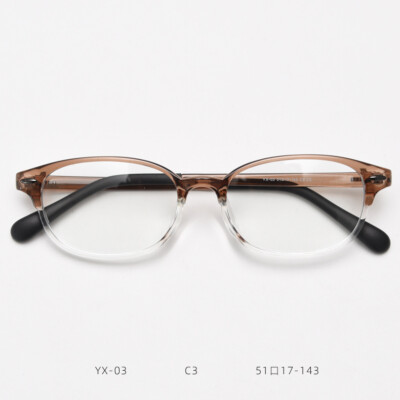 Men Women Retro Oval Eyeglasses Frame TR90 Spectacles With Clear Lens