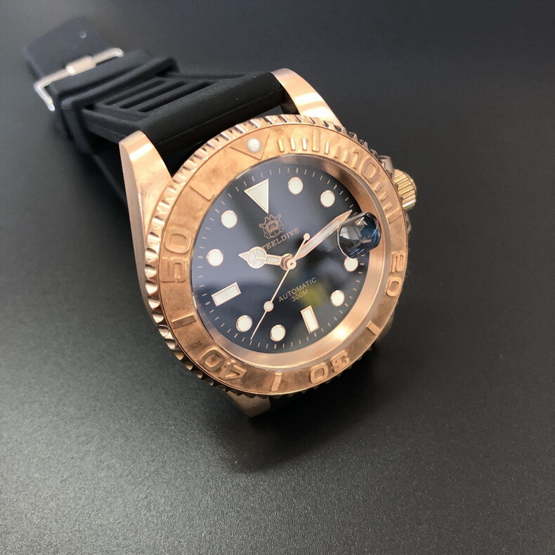 Pre-owned Steeldive Men Dive Watch,mens Automatic Watches Bronze 200m Waterproof Luminous