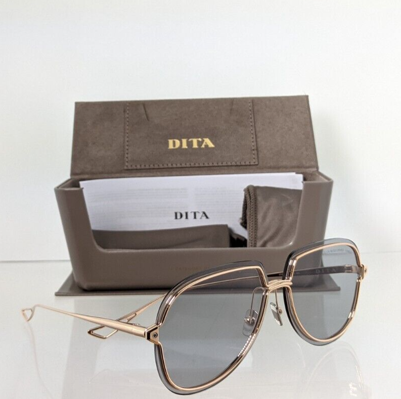 Pre-owned Dita Authentic  Sunglasses Nightbird - Three Dts 520-62-02 Gold Frame In Gray