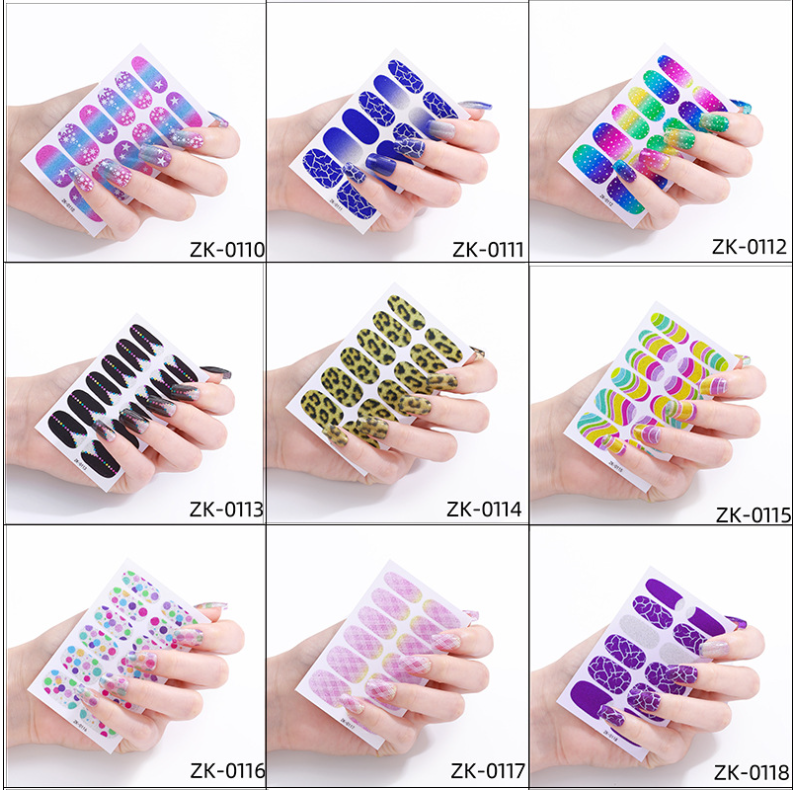 3D Nail Art Wraps Stickers Snowflake Star Leopard Flower Manicure Self Stick NH1