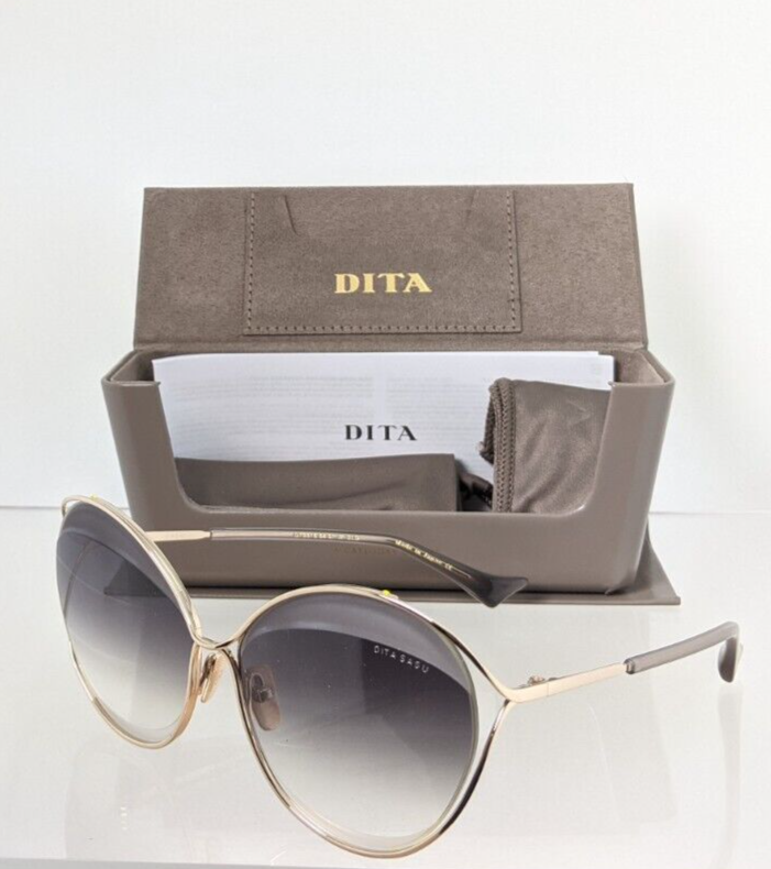 Pre-owned Dita Authentic  Sunglasses Sasu Dts 516-64-01 Gold Frame In Gray