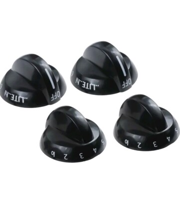 316220009, AP4322122 Pack Of 4 Burner Knobs Compatible With Frigidaire Ranges