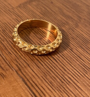 Hermes 24 K Gold Plated Scarf Ring