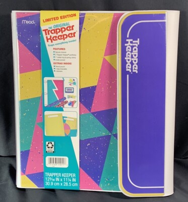 New Mead TRAPPER KEEPER 80'S Retro Color Block Design LIMITED EDITION