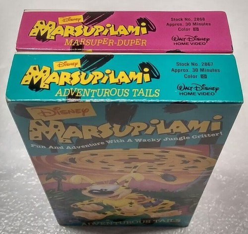 Disney Marsupilami Adventurous Tails & Marsuper-Duper VHS Video Tape LOT - RARE