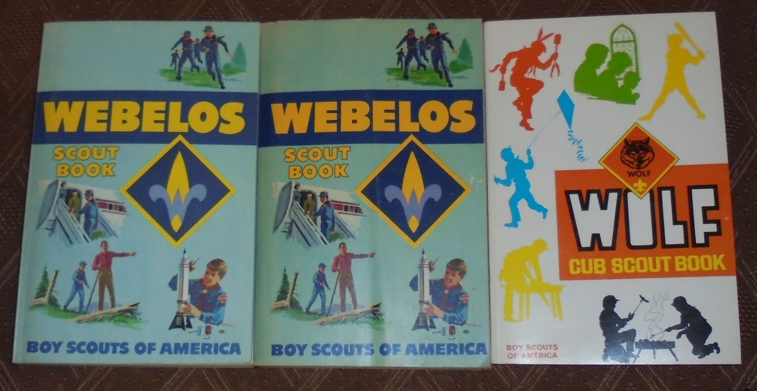 VIntage Cub Scout Boy Scout Book Lot 21 Books Wold Bear Webelo
