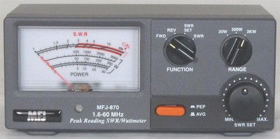 MFJ 870 HF G MASTER SWR / POWER METER 1.6-60 MHZ 30-3KW power HAM CB 2 WAY. Buy it now for 86.75