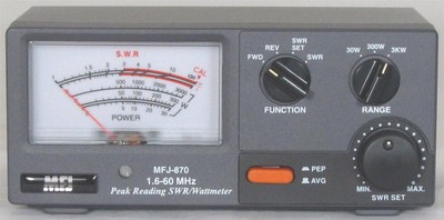 MFJ 870 HF G MASTER SWR / POWER METER 1.6-60 MHZ  30-3KW  power HAM CB 2 WAY