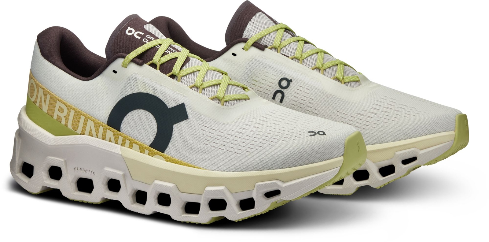 NEW Men's On Running Brand White/Lime Yellow Cloud