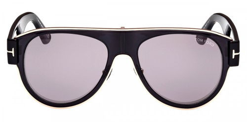 Pre-owned Tom Ford Authentic  Sunglasses Ft1074-01c Gold Black W/gray Lens 58mm