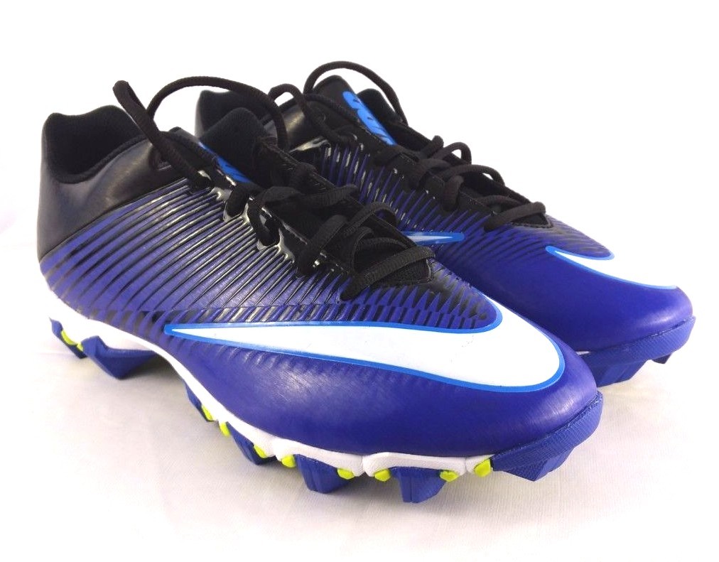 Nike mens vapor Shark 2 Fastflex cleats Blue White Black 833391400 Size 10.5