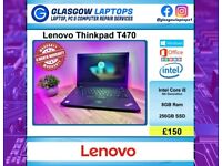 Lenovo Thinkpad T470 - Intel Core i5 (6th gen) 8gb Ram 256gb SSD Windows 10 Laptop
