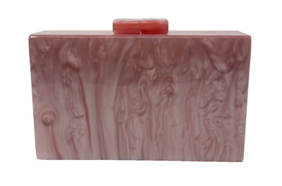 NEW Acrylic Clutch Bag Pink Purse Perspex Bag Handbags for Women w/ Straps