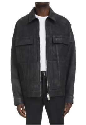 Coated denim best sale jacket