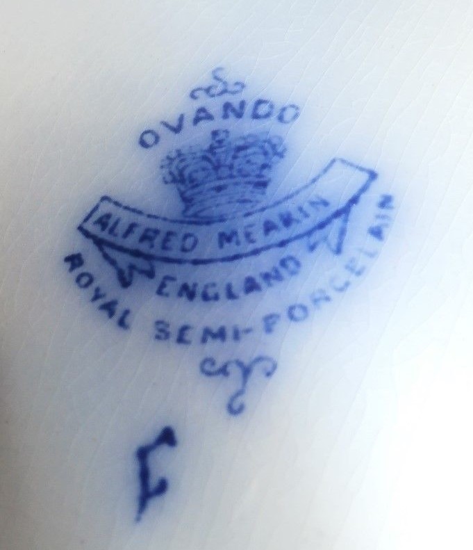 Antique Alfred Meakin Flow Blue Ovando Royal Semi Porcelain 16