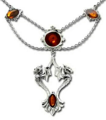 Amberdragon Pendant Pewter ALCHEMY Gothic
