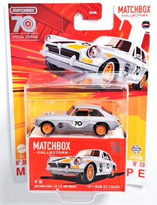 2023 MATCHBOX Collectors 1971 MGB GT Coupe Matchbox 70 Years SPECIAL EDITION