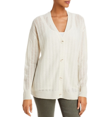 C by Designer Brand Cashmere Pointelle Sweater Ash Size L 2499