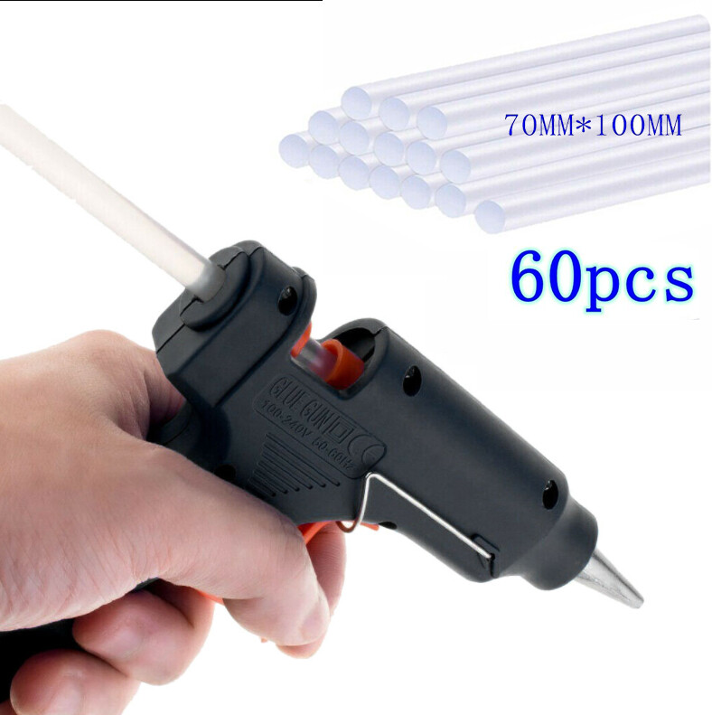 20W Glue Gun Mini Hot Melt Glue Gun with 60 Mini Clear Glue Sticks Repair Tools