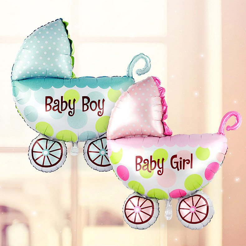 XL Folienballon 63cm x 80cm Kinderwagen Baby Ballon Luftballon Geburt Party Deko